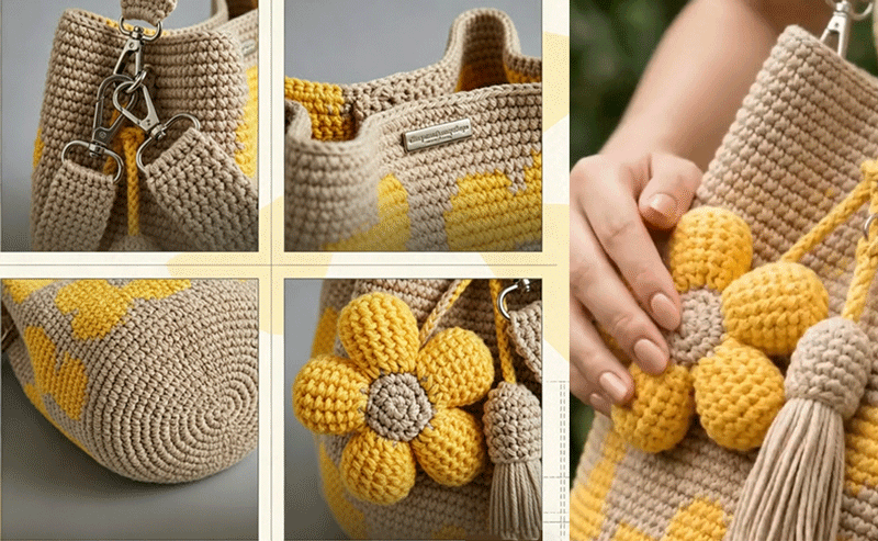Crochet Flower Tote animation