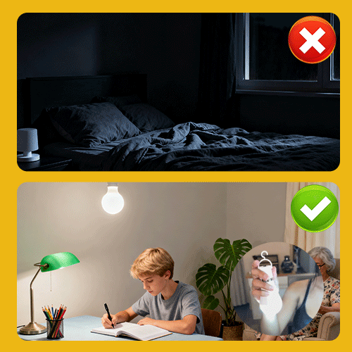 Emergency Rechargeable LED Light Bulbs during a power outage