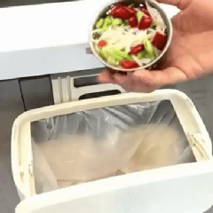 Press automatic dumping sink basket