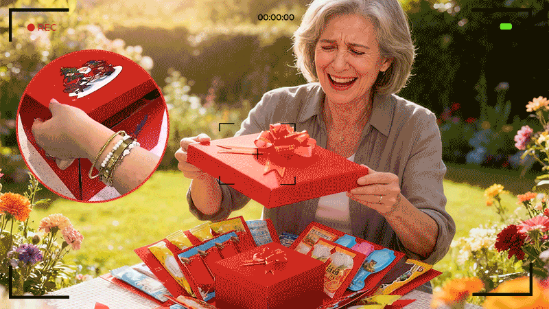 Box filled with personal mementos