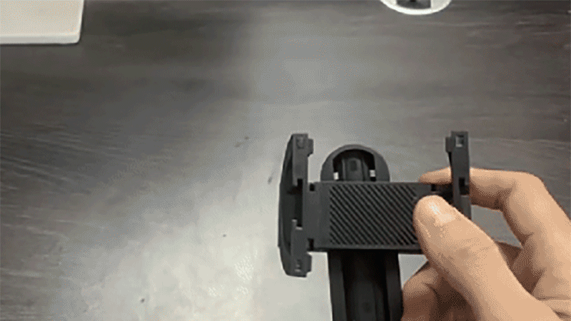GIF of a phone rotating smoothly from horizontal to vertical and tilting at various angles.