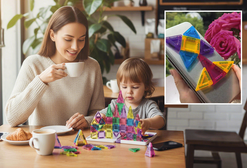 Sakerplus Magnetic Tiles Building Blocks Set